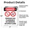 Signmission Propane Gas Flammable Danger Sign, Vinyl Decal, 7in W x 10in L, 2PK OS-2PACK-DS-D-710-V-1539 - alternate 3